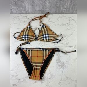 Check Triangle Burberry Bikini